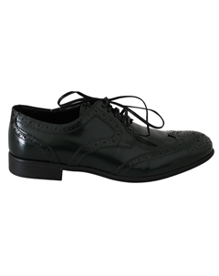 Элегантные зеленые броги Oxford Wingtip Flats Dolce&gabbana