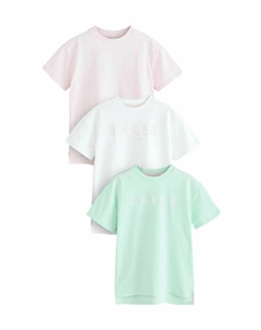 Футболка с принтом REGULAR FIT 3 PACK, зеленый Baker by ted baker