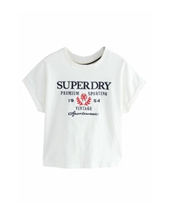 Футболка с принтом, белый Superdry
