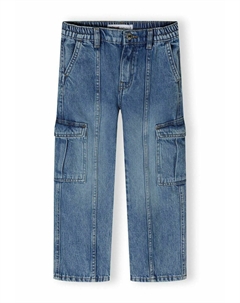 Джинсы CARGO POCKETS AND LONG LEG, цвет Blue Denim Minoti