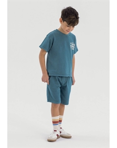 Футболка с принтом SET, зеленый Minoti