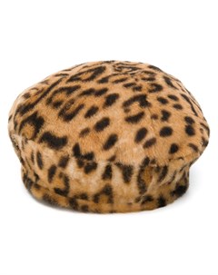 Yves salomon accessories шляпа с леопардовым принтом один размер коричневый Yves salomon accessories