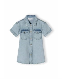 Платье из денима SHORT SLEEVE COLLARED, цвет Light Blue Denim Minoti
