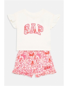 Футболка с принтом LOGO TEE TODDLER GIRL SET, белый Gap
