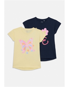 Футболка с принтом NMFVIOLET 2 PACK, темно-синий Name it