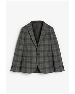 Коричневая куртка в клетку (от 12 до 16 лет), коричневый Next