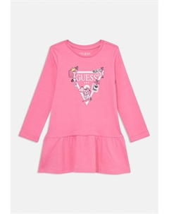 Платье из джерси TODDLERCORE SLEEVES INTERLOCK DRESS, неоново-розовый Guess