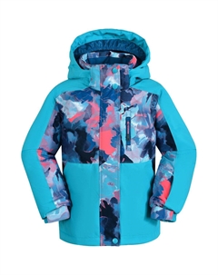 Мирабель куртка колорблок для девочек - 2025, голубой Kamik