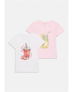 Футболка с принтом NMFFOJI 2 PACK, светло-розовый/белый Name it