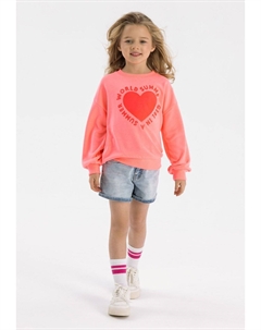 Толстовка PRINTED CREW NECK LONG SLEEVE, коралловый Minoti