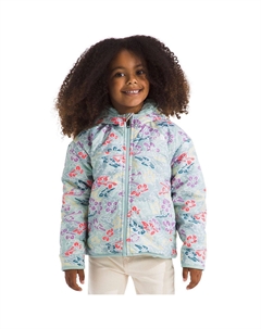 Реверсивная худи с капюшоном на молнии Shasta для девочек, цвет muted pine folk floral tossed print The north face