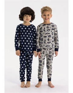 Пижама 2 PACK LONG SLEEVE SET, темно-синий Minoti