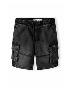 Джинсовые шорты CARGO POCKETS, цвет Black Denim Minoti