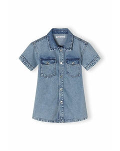 Платье из денима SHORT SLEEVE COLLARED, цвет Blue Denim Minoti