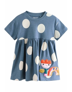 Платье из джерси, синий Next