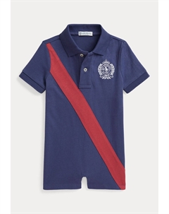 Комбинезон CREST COTTON JERSEY POLO SHORTALL, синий Polo ralph lauren