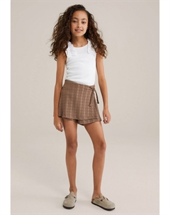 Юбка с запахом Gonna a campana, коричневый We fashion