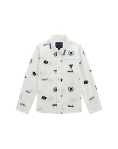 Повседневная рубашка BEDRUCKTES, белый Guess