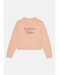 Свитер LOGO METALLIC INTERSIA, цвет Spanish Villa Calvin klein jeans