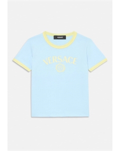 Футболка с принтом MEDUSA LOGO UNISEX, светло-голубой Versace