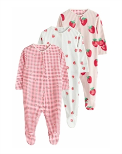 Комбинезон REGULAR FIT -STRAWBERRY 3 PACK, бежевый Next