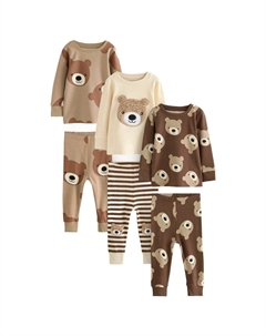 Пижама SNUGGLE 3 PACK, коричневый Next