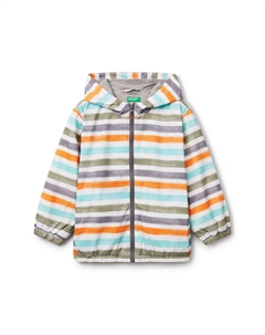 Куртка демисезонная STRIPED WITH HOOD, оранжевый United colors of benetton
