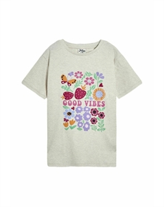 Футболка с принтом CLASSIC CREW NECK, бежевый Jojo maman bébé