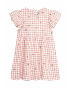 Повседневное платье REGULAR FIT CHERRY GINGHAM FLUTTER SLEEVE, фуксия Jojo maman bébé