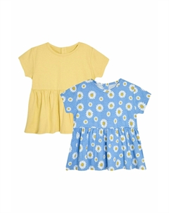 Футболка с принтом REGULAR FIT-DROP SHOULDER 2 PACK, синий Jojo maman bébé