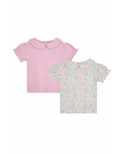 Футболка с принтом REGULAR FIT 2-PACK PUFF SLEEVE COLLARED, цвет Lilac Purple Floral Jojo maman bébé