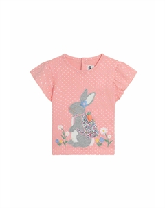 Футболка с принтом, фуксия Jojo maman bébé