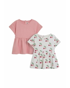 Футболка с принтом REGULAR FIT-DROP SHOULDER 2 PACK, бежевый Jojo maman bébé