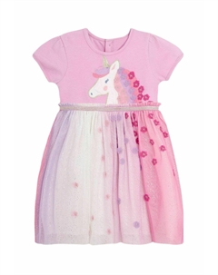 Элегантное платье REGULAR FIT APPLIQUÉ, цвет Lilac Purple Unicorn Jojo maman bébé