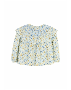 Блуза REGULAR FIT-SMOCKED RUFFLE, белый Jojo maman bébé