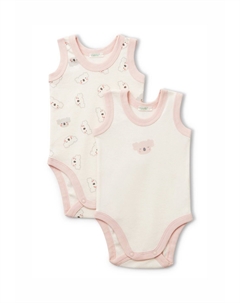 Боди TWO CAMI WITH PRINT, слоновая кость United colors of benetton