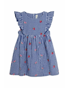 Повседневное платье REGULAR FIT EMBROIDERED, синий Jojo maman bébé