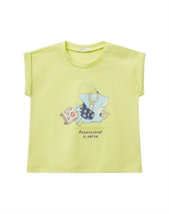 Футболка с принтом SHORT SLEEVE WITH PRINT, желтый United colors of benetton