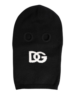 Черная кашемировая вязаная лыжная маска-балаклава Dolce&gabbana