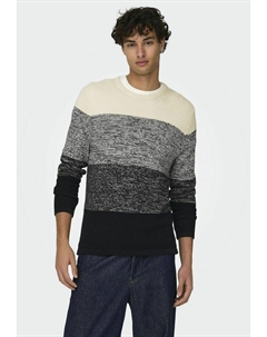 Джемпер HUGO COLORBLOCK, черный Only & sons