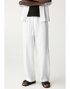 Брюки LINEN BLEND, белый Pull & bear