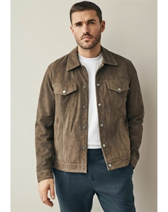 Кожаная куртка, коричневый Next