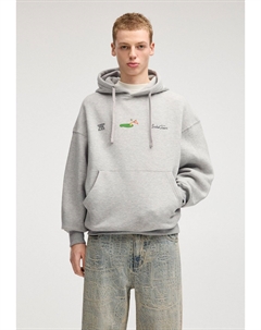 Толстовка PRINTED con cappuccio, светло-серый Pull & bear