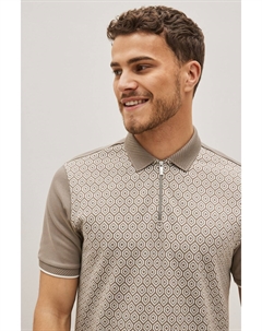 Рубашка поло с узором, серый Next