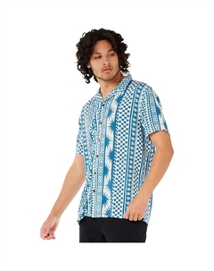 Веселая полосатая рубашка с коротким рукавом, синий Rip curl