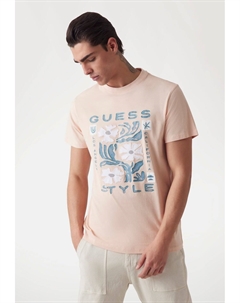 Рубашка с принтом REGULAR FIT LOGO, цвет Mehrfarbe Rose Guess