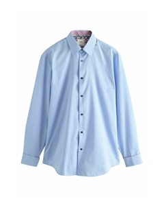 Рубашка TRIMMED EASY CARE DOUBLE CUFF REGULAR FIT, синий Next