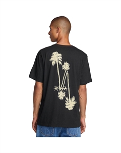 Футболка с коротким рукавом и принтом в виде скрещенных пальм, черный Rvca