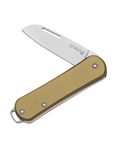 Складной нож Vulpis, сталь M390, рукоять латунь Fox