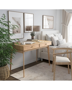 Рабочий стол в сканди-бохо стиле с ящиками бежевый Laredoute